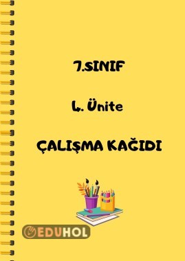 Yazılıya hazırlık çalışma kağıdı