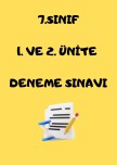 Konu bakımından 2. Ünite ağırlıklıdır. Cevap anahtarı son sayfada bulunuyor.