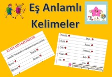 EŞ ANLAMLI KELİMELER DEĞERLENDİRMESİ