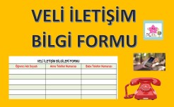 VELİ İLETİŞİM BİLGİ FORMU