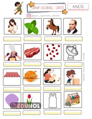 1.Sınıf ANETİL  Görsel Dikte