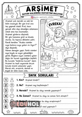 1.Sınıf Bilim İnsanları Okuma Anlama Metinleri