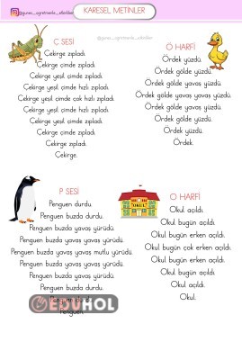 1.Sınıf Karesel Metinler