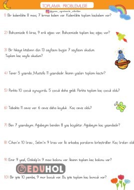 1.Sınıf Karışık Problemleri