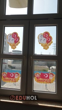 23 Nisan Cam Süsleme