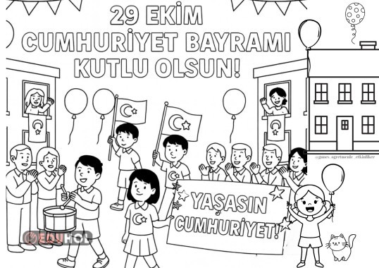 Cumhuriyet Bayramı Boyama