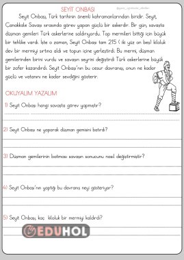 SEYİT ONBAŞI OKUMA ANLAMA METNİ