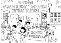 Cumhuriyet Bayramı Boyama