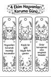 Hayvanları koruma günü kitap ayraçları