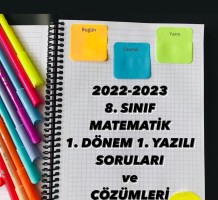 9.sınıf Matematik 1.Dönem 1.Yazılı Sınav Örneği