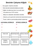 4.SINIF BESİNLER ÇALIŞMA KAĞIDI / Konu Tekrarı