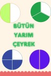 KESİRLER BÜTÜN/ YARIM / ÇEYREK ÇALIŞMA SAYFASI