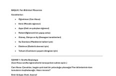 FEN BİLİMLERİ CANLANDIRMA