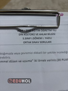 5. Sınıf 1. Yazılı