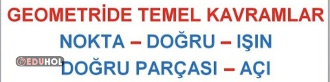 Geometride Temel Kavramlar Tekrar 🫠🫠🫠