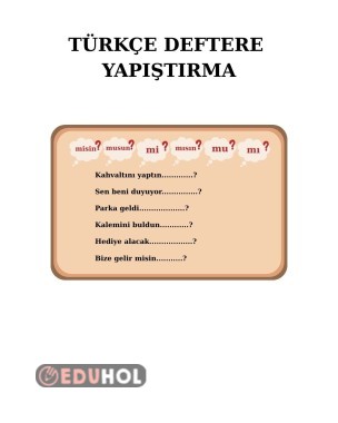 11. HAFTA TÜRKÇE DEFTER NOTU YAPIŞTIRMA