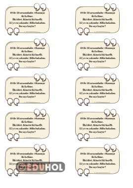Matematik Bilmece Etkinliği 1