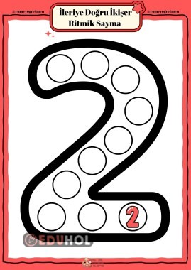 İLERİYE İKİŞER RİTMİK SAYMA ETKİNLİK KAĞIDI