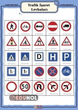 TRAFİK İŞARET LEVHALARI ETKİNLİK SAYFASI