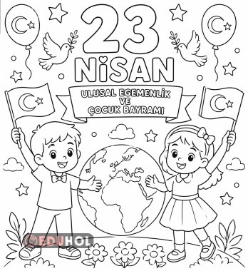 23 NİSAN BOYAMA SAYFASI