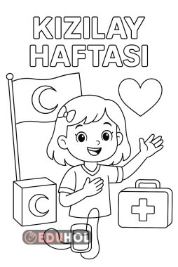 KIZILAY HAFTASI BOYAMA GÖRSELİ