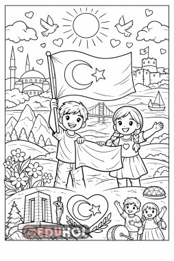 TÜRK BAYRAĞI BOYAMA SAYFASI