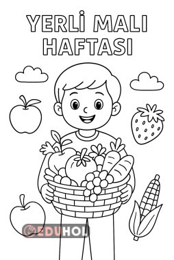 YERLİ MALI HAFTASI BOYAMA GÖRSELİ