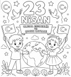 23 NİSAN BOYAMA SAYFASI