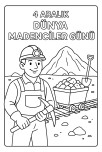 4 ARALIK MADENCİLER GÜNÜ BOYAMA SAYFASI