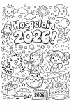 HOŞGELDİN 2026 BOYAMA SAYFASI