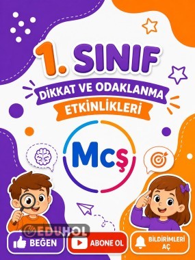 1.sınıf Dikkat ve Odaklanma Etkinliği