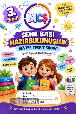 3.sınıflar Sene Başı Hazırbulunuşluk Seviye Tespit Sınavı