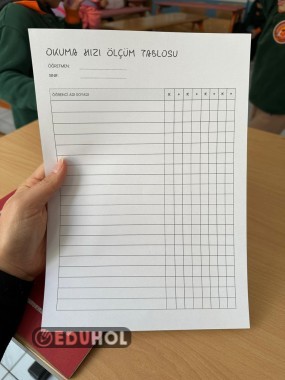 Okuma Hızı Ölçüm Tablosu