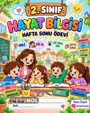 2. SINIF  3. HAFTA SONU HAYAT BİLGİSİ ÖDEVİ