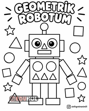 GEOMETRİK ŞEKİLLERLE  ROBOT.