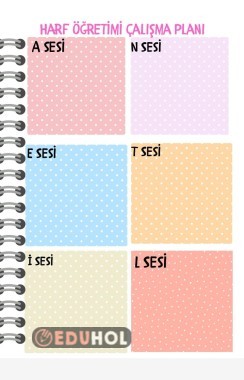 Harf Öğretimi Etkinlik ve Çalışma Planlama