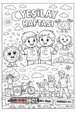 Yeşilay haftası boyama