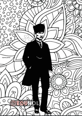 10 Kasım Atatürk Mandala boyama
