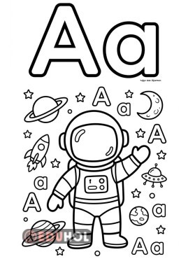 A sesi astronot boyama sayfası