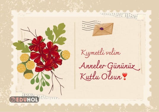 Anneler günü için veliye hediye kartı