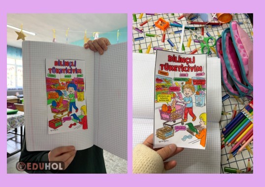 Bilinçli Tüketici deftere yapıştırmak için boyama sayfası