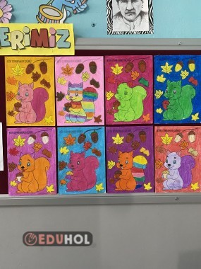 Bir Sonbahar Günü pastel boya çalışması