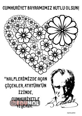 Cumhuriyat Bayramı Mandala Boyama