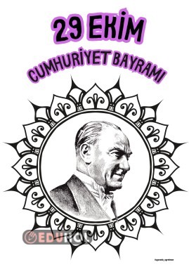 Cumhuriyet Bayramı Mandala Boyama