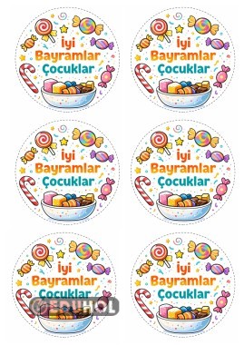Hediyelik Bayram Şekerleri için Etiket
