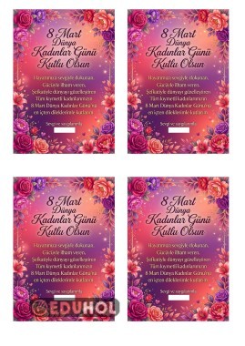 Kadınlar Günü Çay-Kahve takmak için Hediye Kartları