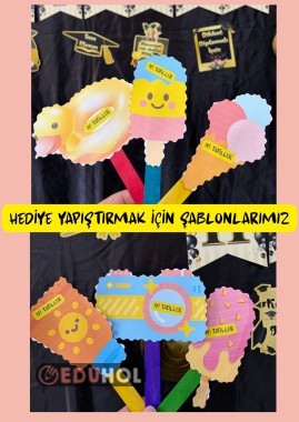 Karne hediyesi yapıştırmak için şablon