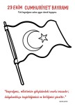 CUMHURİYET BAYRAMI bayrak boyama sayfası