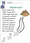 1.sınıf okuma metni - cümle bilgisi