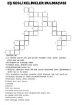 Eş Sesli Kelimeler Bulmacası
